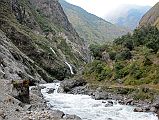 01 The Trail From Chamje Drops To the Marsyangdi River On the Annapurna Circuit